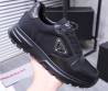 Женские комбинированные кроссовки Prada 2024 черные