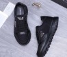 Женские комбинированные кроссовки Prada 2024 черные