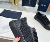 Женские комбинированные кеды Christian Dior 2023 черные с черной подошвой