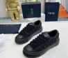 Женские комбинированные кеды Christian Dior 2023 черные с черной подошвой