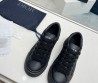 Женские комбинированные кеды Christian Dior 2023 черные с черной подошвой
