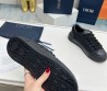 Женские комбинированные кеды Christian Dior 2023 черные с черной подошвой