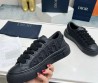 Женские комбинированные кеды Christian Dior 2023 черные с черной подошвой
