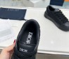 Женские комбинированные кеды Christian Dior 2023 черные с черной подошвой