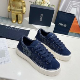 Женские комбинированные кеды Christian Dior 2023 синие