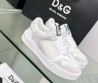 Женские комбинированные кроссовки Dolce & Gabbana 2023 белые с серым