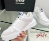 Женские комбинированные кроссовки Dolce & Gabbana 2023 белые с серым