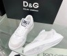 Женские комбинированные кроссовки Dolce & Gabbana 2023 белые с серым