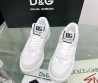 Женские комбинированные кроссовки Dolce & Gabbana 2023 белые с серым