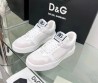 Женские комбинированные кроссовки Dolce & Gabbana 2023 белые с серым