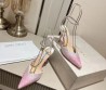 Женские туфли Jimmy Choo 2024 в стразах розовые