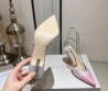 Женские туфли Jimmy Choo 2024 в стразах розовые