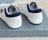 Мужские комбинированные кроссовки Prada 2024 белые с серым