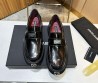 Мужские кожаные лоферы Dolce & Gabbana 2024 черные глянцевые