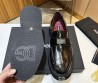 Мужские кожаные лоферы Dolce & Gabbana 2024 черные глянцевые