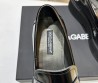 Мужские кожаные лоферы Dolce & Gabbana 2024 черные глянцевые на толстой подошве
