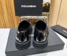 Мужские кожаные лоферы Dolce & Gabbana 2024 черные глянцевые на толстой подошве