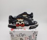 Женские кожаные кроссовки Dolce & Gabbana 2024 черные с белыми надписями