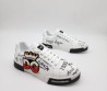 Женские кожаные кроссовки Dolce & Gabbana 2024 белые черными надписями