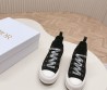 Женские высокие текстильные кеды Christian Dior 2024 темно-серые