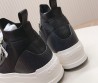 Женские высокие текстильные кеды Christian Dior 2024 темно-серые
