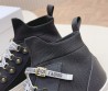 Женские высокие текстильные кеды Christian Dior 2024 темно-серые