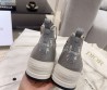 Женские высокие текстильные кеды Christian Dior 2024 серые