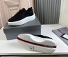 Мужские текстильные кроссовки Prada 2024 черные на высокой подошве
