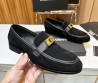 Мужские замшевые лоферы Dolce & Gabbana 2024 черные с золотой пряжкой