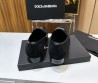 Мужские замшевые лоферы Dolce & Gabbana 2024 черные с золотой пряжкой
