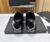 Мужские кожаные лоферы Dolce & Gabbana 2024 черные с серебристым логотипом глянцевые