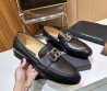 Мужские кожаные лоферы Dolce & Gabbana 2024 черные с серебристым логотипом