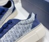 Женские комбинированные кеды Christian Dior 2024 синие с голубым