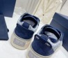 Женские комбинированные кеды Christian Dior 2024 синие с голубым