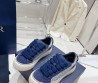 Женские комбинированные кеды Christian Dior 2024 синие с голубым