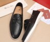 Мужские кожаные лоферы Loro Piana 2024 черные