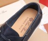 Мужские кожаные лоферы Loro Piana 2024 синие