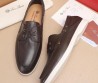 Мужские кожаные лоферы Loro Piana 2024 коричневые