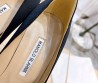 Женские текстильные туфли Manolo Blahnik 2024 черные со стразами