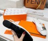 Женские кожаные туфли Hermes 2024 белые с пряжкой с палладиевым покрытием