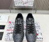 Мужские кожаные кроссовки Dolce & Gabbana 2024 черные с серебристыми надписями