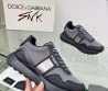 Женские комбинированные кроссовки Dolce & Gabbana 2024 черные с серым