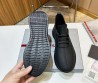 Мужские кожаные кроссовки Prada 2024 черные матовые