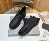 Мужские кожаные кроссовки Prada 2024 черные матовые