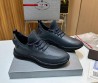 Мужские кожаные кроссовки Prada 2024 синие