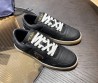 Мужские кожаные кроссовки Prada 2024 темно-синие