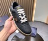 Мужские кожаные кроссовки Prada 2024 темно-синие