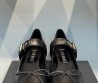 Женские кожаные туфли Miu Miu 2024 черные с бантиком