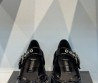 Женские кожаные туфли Miu Miu 2024 черные под рептилию с бантиком