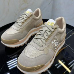 Женские комбинированные кроссовки Liu Jo 2024 бежевые